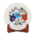 NAKKASHI Marble inlaid Table Décor with Wooden Stand - Sticky add to cart bar
