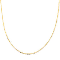 Italian Cable Chain 18 Inches in 14K Rose Gold Over Sterling Silver 3.50 Grams