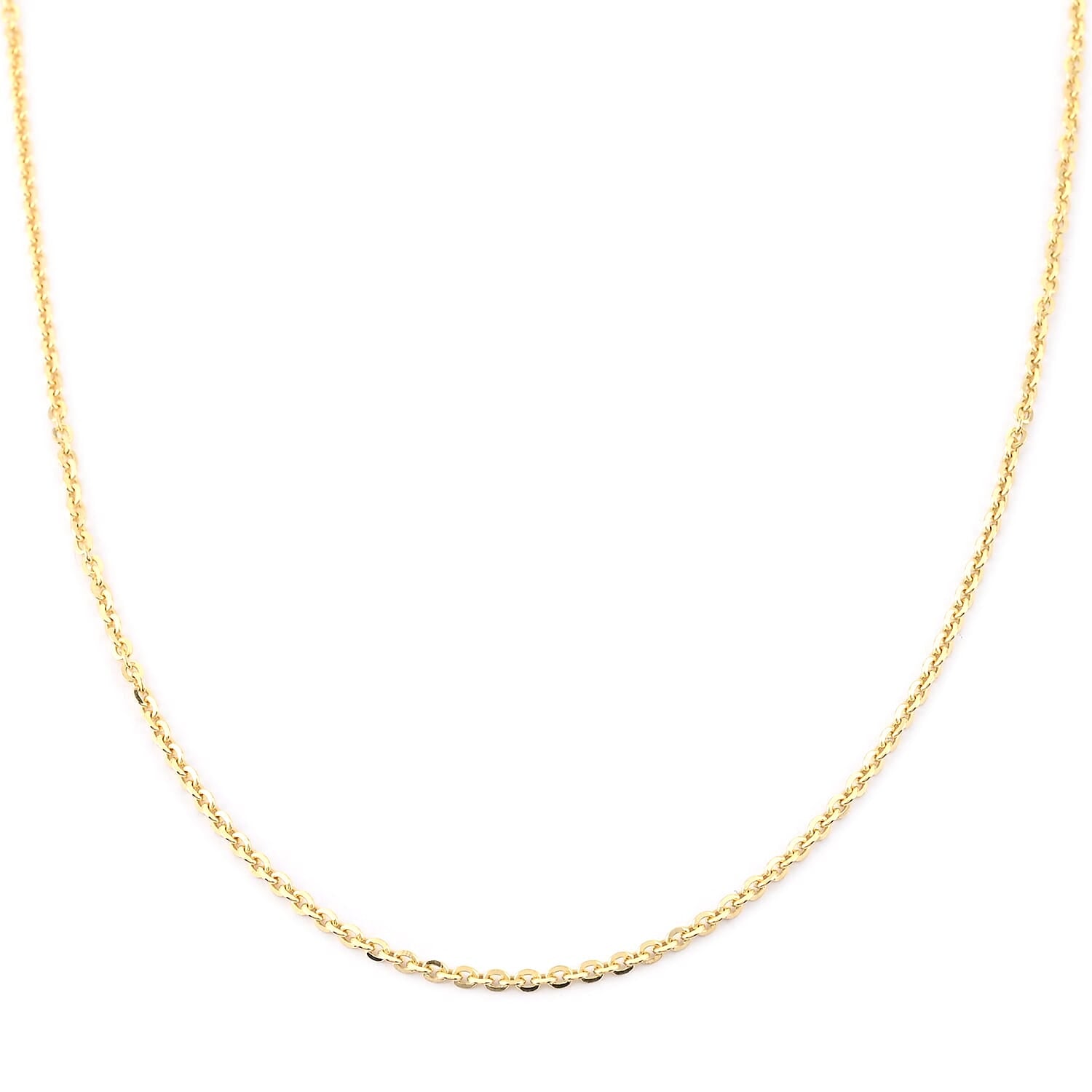 Italian Cable Chain 18 Inches in 14K Rose Gold Over Sterling Silver 3.50 Grams (1)