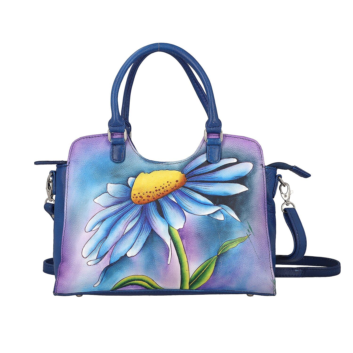 SUKRITI Light Olive Green Butterfly Genuine Leather Shoulder Tote Bag (11"x3.5"x8") (1)
