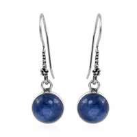 Bali Legacy Himalayan Kyanite Dangling Earrings in Sterling Silver 9.60 ctw