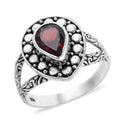 BALI LEGACY Mozambique Garnet Ring in Sterling Silver (Size 10) 1.50 ctw - Sticky add to cart bar