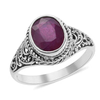 BALI LEGACY Niassa Ruby Ring in Sterling Silver (Size 10.0) 3.90 ctw