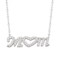 Simulated Multi Color Diamond Infinity Mom Necklace 16-18 Inches in Sterling Silver - Sticky add to cart bar