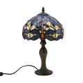 Multi Color Dragonfly Pattern 10 Inch Tiffany Style Table Lamp Electric (E26 Bulb Not Included) - Sticky add to cart bar