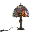 Multi Color Dragonfly Pattern 10 Inch Tiffany Style Table Lamp Electric (E26 Bulb Not Included) - Sticky add to cart bar