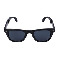 Set of 2 Foldable Sunglasses with Carry Pouch-Black