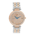 ADEE KAYE Finess Austrian Crystal Japanese Movement Watch in Rosetone & Silvertone (40mm) - Sticky add to cart bar