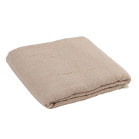Peach Cotton Muslin Layered Soft and Light Weight Throw Blanket (64"x79")