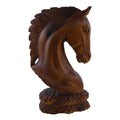 Handcrafted Wooden Horse Sculpture Stand on Globe (19.69"x3.54"x11.81") - Sticky add to cart bar