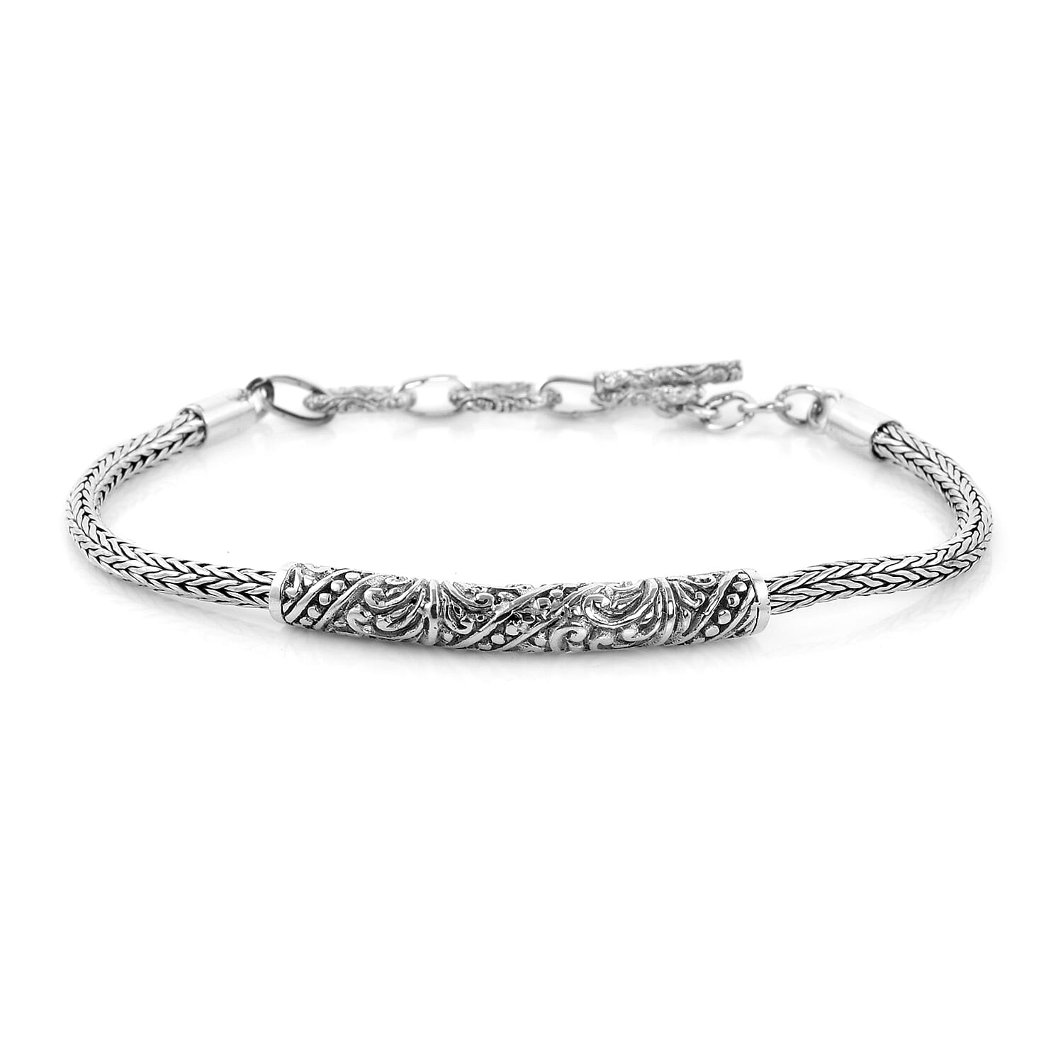BALI LEGACY Sterling Silver Toggle Clasp Bracelet (7.25 In) 10.50 Grams