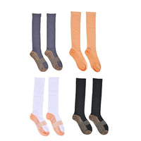 Set of 4 Pairs Black 5% Copper Nylon and 95% Spandex Copper Fit Socks (S/M)