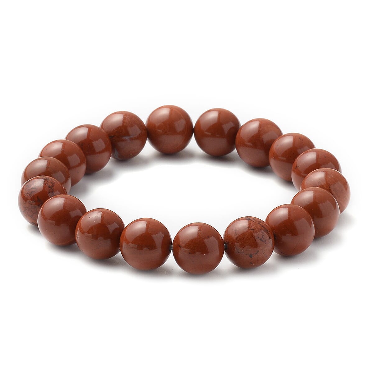 HONGKONG CLOSEOUT DEAL Red Lighting Jasper 9-11mm Beaded Stretch Bracelet 128.00 ctw