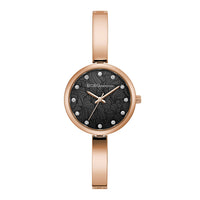 BCBGeneration Austrian Crystal Japanese Movement Adjustable Bangle Watch in Rosetone (30mm)