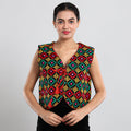 JOVIE Orange Traditional Embroidered Vest - XXL/XXXL - Sticky add to cart bar
