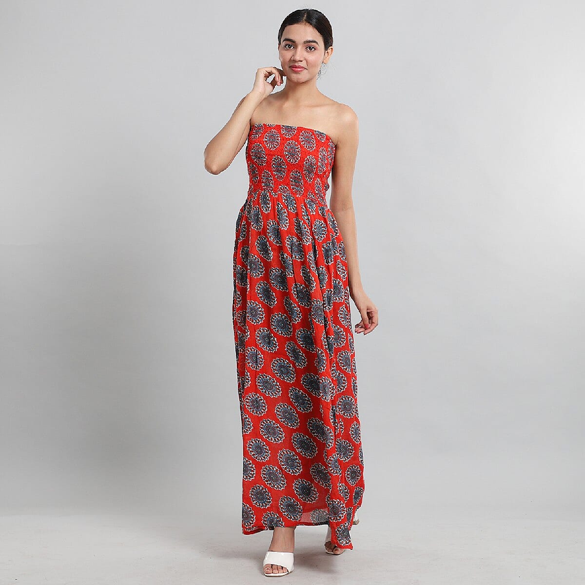 JOVIE Black Smocked Strapless Dress - Plus (1)