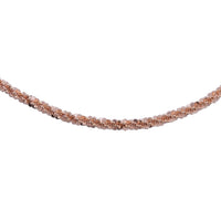 Italian Diamond Cut Sparkle Chain 30 Inches in 14K Rose Gold  Over Sterling Silver 3.50 Grams