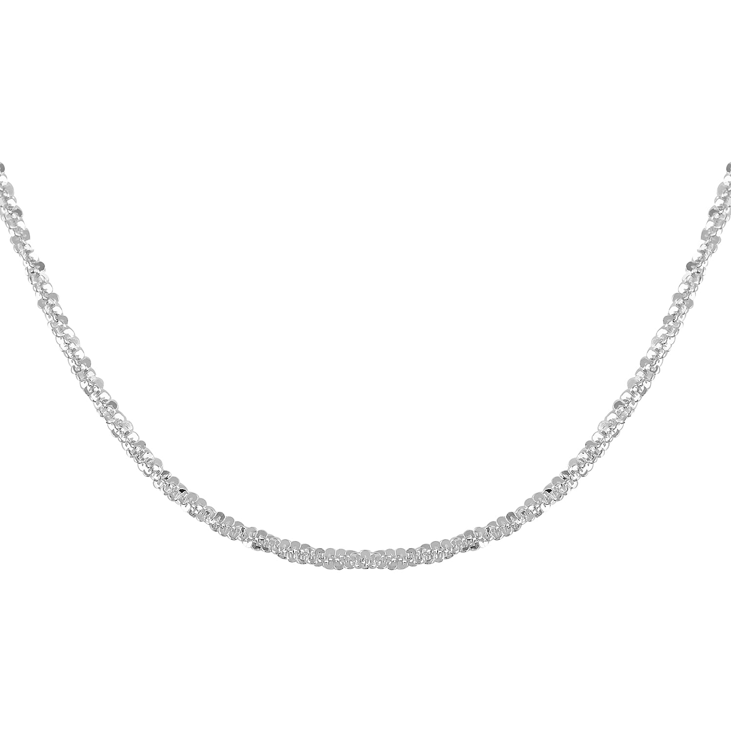 Italian Diamond Cut Sparkle Chain 20 Inches in Sterling Silver 3.80 Grams