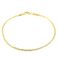 Italian Diamond Cut Sparkle Bracelet in 14K Rose Gold Over Sterling Silver (7.00 In) 2.30 Grams - Sticky add to cart bar