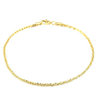 Italian Diamond Cut Sparkle Bracelet in 14K Rose Gold Over Sterling Silver (7.00 In) 2.30 Grams