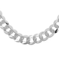 Italian Sterling Silver Straight Flat Curb Necklace 24 Inches 19.80 Grams - Sticky add to cart bar