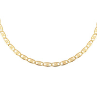 Maestro Gold Collection Italian Diamond-cut Double Marquise Necklace 18 Inches in 10K Yellow Gold 2.70 Grams