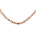 Italian 14 RG Over Sterling Silver Station Barrel Necklace 18 Inches 12 Grams - Sticky add to cart bar