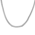 Italian Diamond Cut Herringbone Necklace 18 Inches in Platinum Over Sterling Silver 9.9 Grams - Sticky add to cart bar