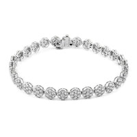 NY Closeout 5.00 ctw Diamond F VS Bracelet in 14K White Gold (7.25 In) 12.50 Grams