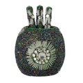 Set of 3 Blue Beaded Pen (4.5 in) with Matching Beaded Pen Pot (3.9"x3.9"x4.08") - Sticky add to cart bar