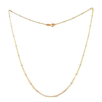 Maestro Gold Collection Italian Bolo Grumette Station Necklace 18 Inches in 10K Yellow Gold
