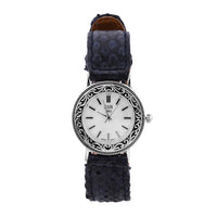 BALI LEGACY EON 1962 Swiss Movement Watch in Sterling Silver with Grey Python Leather Strap