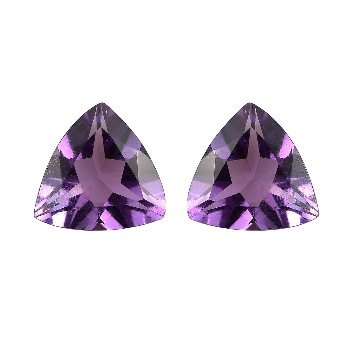 Mashamba Amethyst Set of 2 (Trl 7 mm) 1.96 ctw Loose Gemstone
