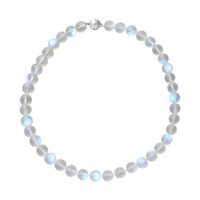 Simulated Multi Color Mystic Topaz Bead Necklace Silvertone| Bead Jewelry For Women| Unique Gifts For Women| Women's Necklace With Magnetic Clasp 20 Inches