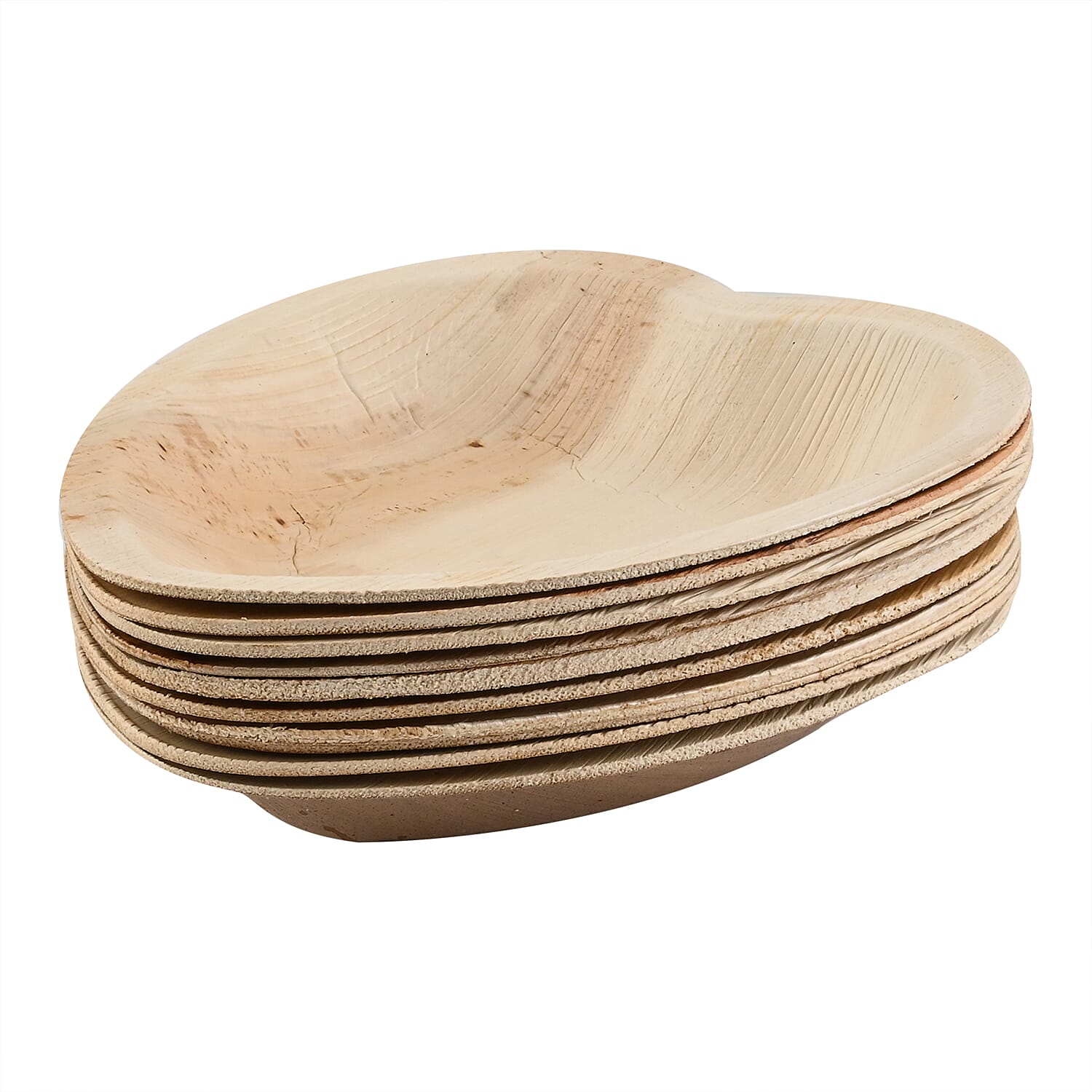 EcoWise Areca Palm Leaf 7 Heart Plates - 10ct.