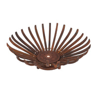 Natural Brown Rose Wood made Folding Fruit Platter/Tray (12")