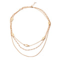 Multi Layered Necklace 20 Inches with Charms in Goldtone - Sticky add to cart bar