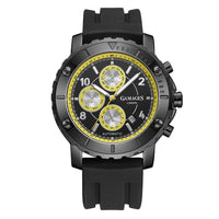 GAMAGES OF LONDON Limited Edition Hand Assembled Innovator Automatic Movement Silicone Strap Watch in Orange (45mm) FREE GIFT PEN