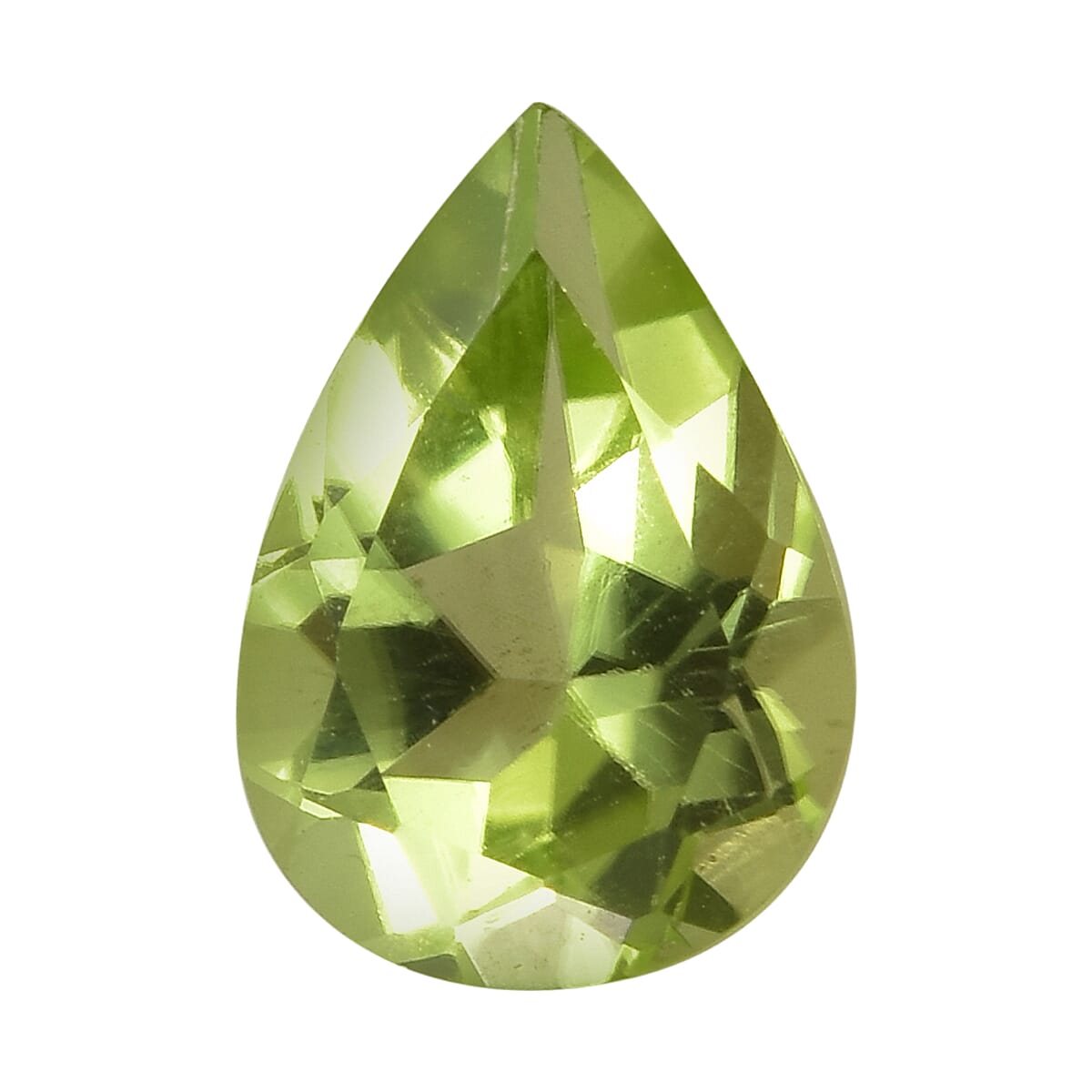 AMERICAN Natural Arizona Peridot (Pear 7x5 mm) 0.74 ctw