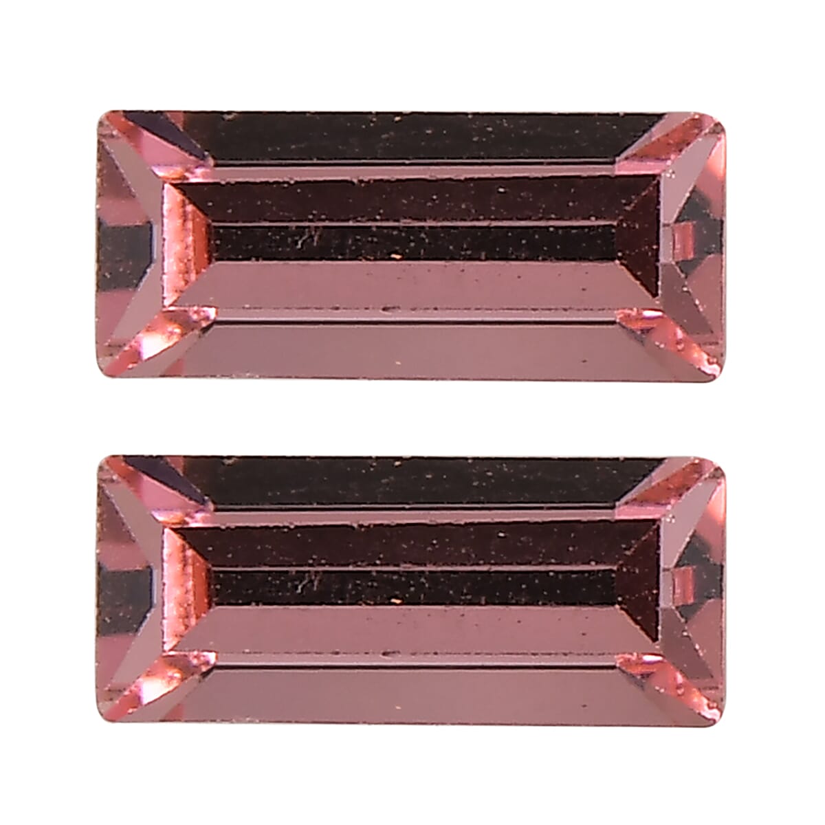 Light Rose Crystal Set of 2 (Bgt 7x3 mm) 0.81 ctw