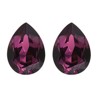Foilback Amethyst Crystal Set of 2 (Pear 6x4 mm) 0.67 ctw | Loose Gem | Loose Gemstones | Loose Stones | Jewelry Stones