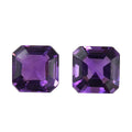 African Amethyst Set of 2 (Oct 7x7 mm) 2.50 ctw Loose gemstone - Sticky add to cart bar