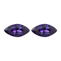 Simulated Blue Diamond Set of 2 (Mrq 8x4 mm) 1.57 ctw