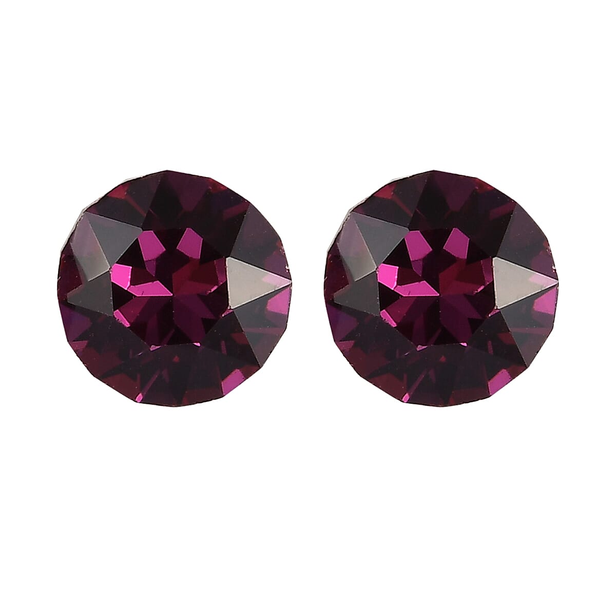Fuchsia Crystal Set of 2 (Rnd 5.5 mm) 0.84 ctw