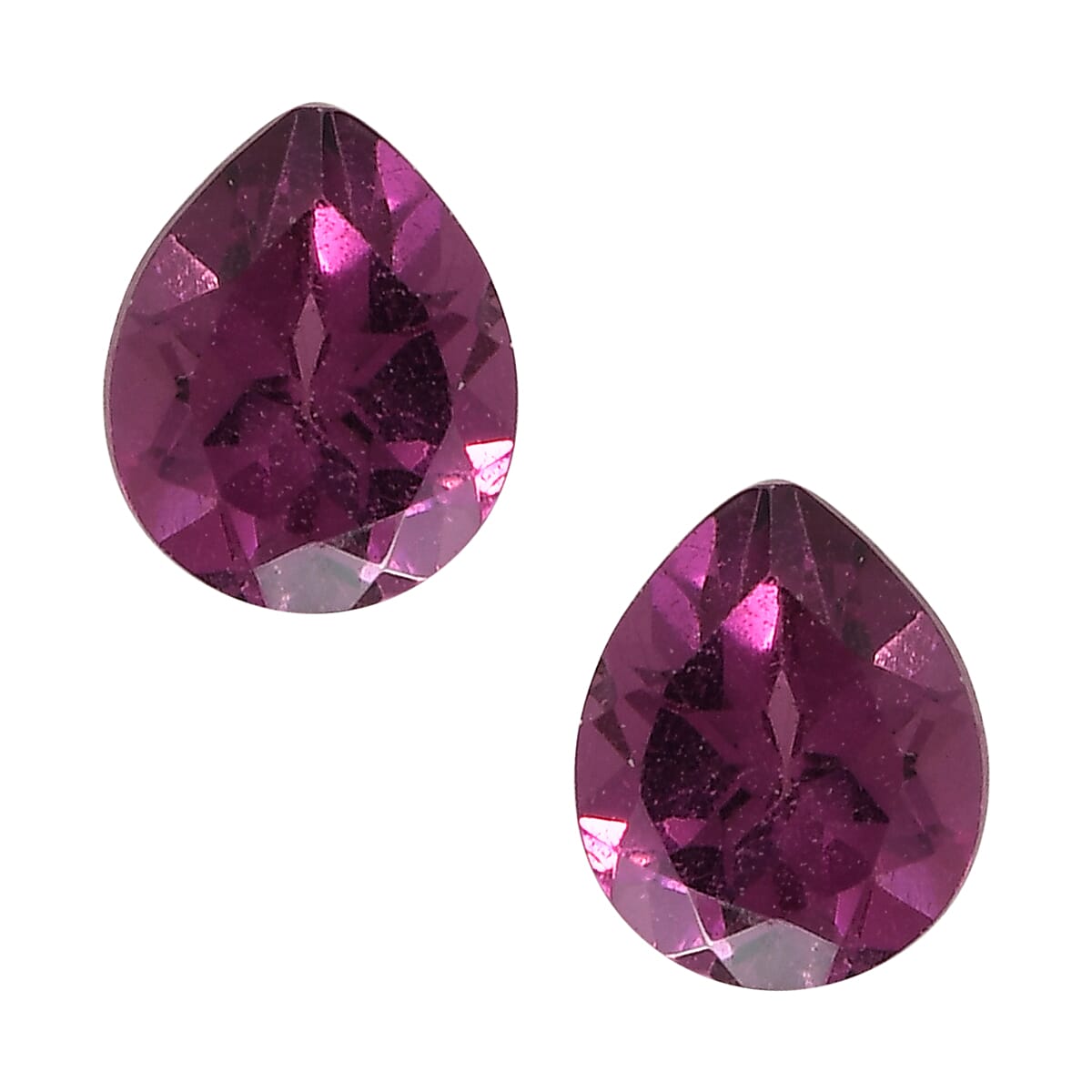 Orissa Rhodolite Garnet Set of 2 (Pear 5x4 mm) 0.85 ctw