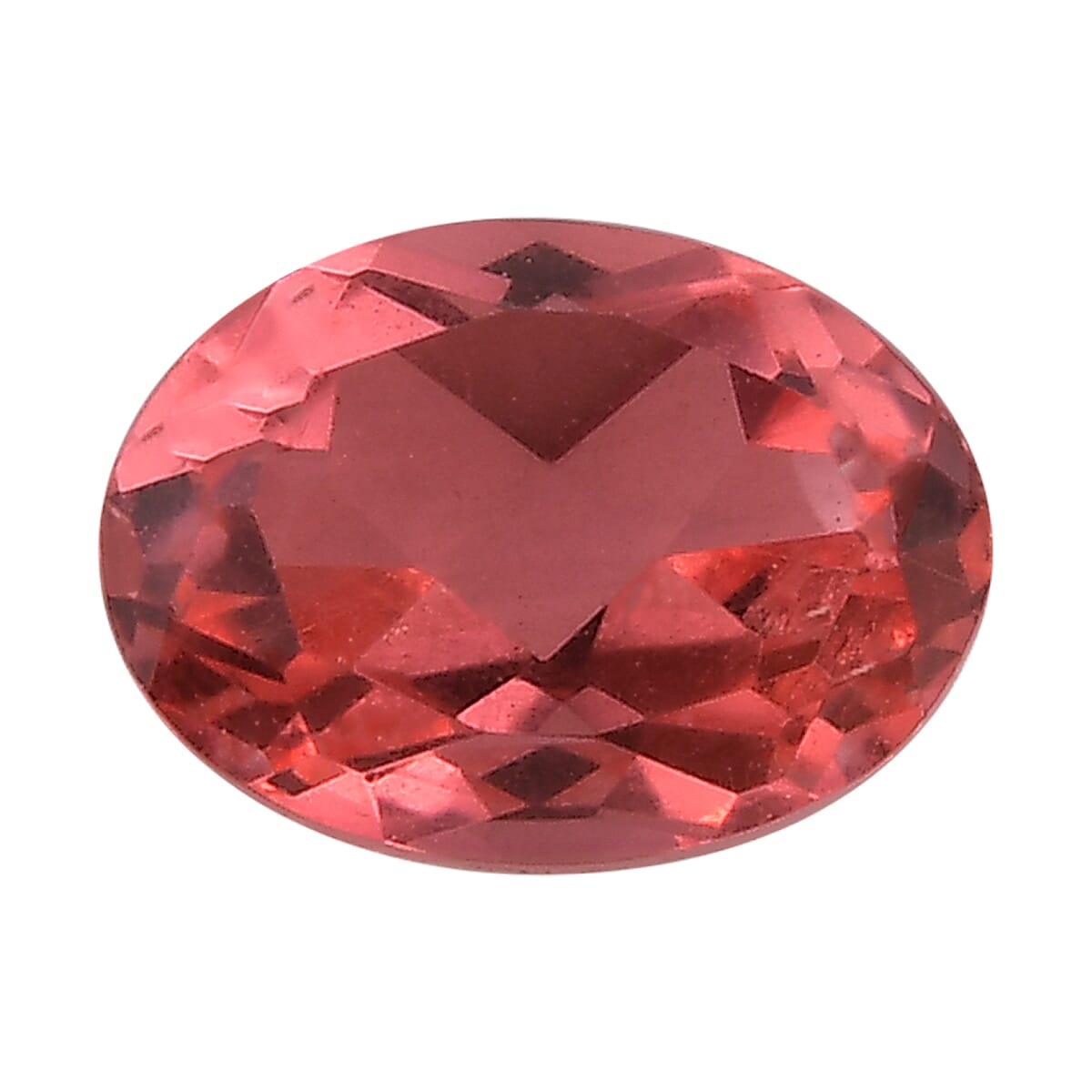 Living Coral Triplet Quartz (Ovl 7x5 mm) 0.85 ctw