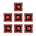 AAA Imperial Fire Garnet Set of 7 (Sqr 6 mm) 8.50 ctw Loose gemstone (Del. in 7-10 Days) - Sticky add to cart bar