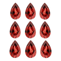 AAA Imperial Fire Garnet Set of 9 (Pear 8x5 mm) 8.50 ctw