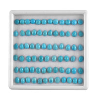 Sleeping Beauty Turquoise Assorted Box, Loose Gemstones For Jewelry Making, Sleeping Beauty Turquoise Gems For Ring Earrings Necklace (Mix Mix Size) 50.00 ctw
