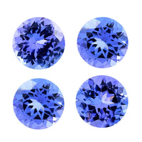Premium Tanzanite Set of 4 (Rnd 5 mm) 1.80 ctw Loose Gemstone